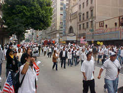 From this one corner we photographed our people coming in stream after stream of people.