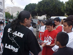 We were educating all day long to the mostly young people who came up to our tables.